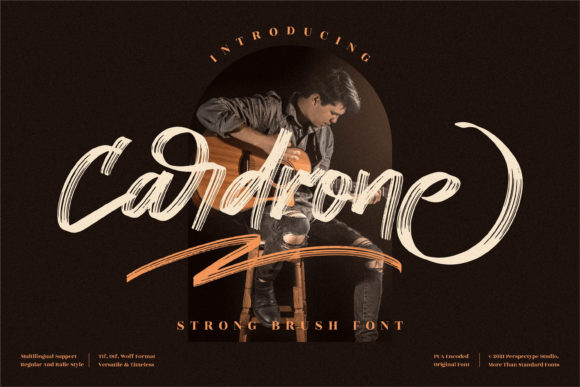 Cardrone: A Bold Brushed Script for High-Impact Design