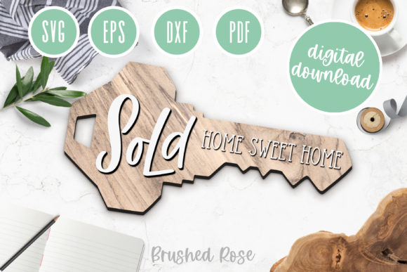 Celebrating Real Estate Success with the Sold Key Laser Cut File Realtor Svg