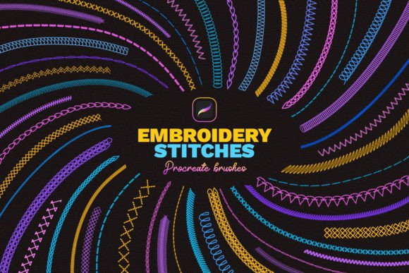 Embroidery Stitches Procreate Brushes: Bringing Textile Texture to Digital Art