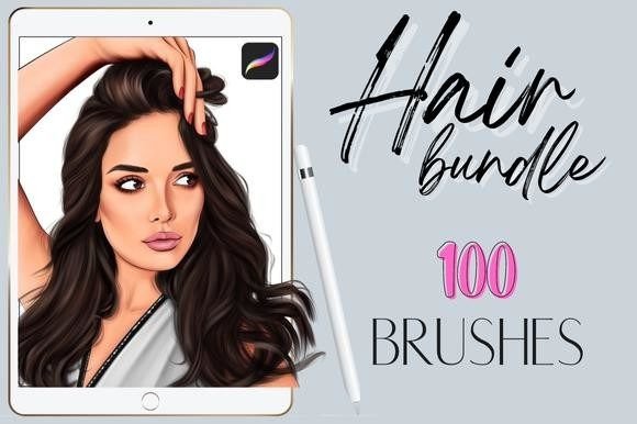 Mastering Digital Hair Art with Procreate Hair Braids Curly Wavy Brushes