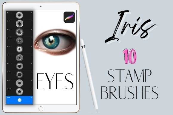Mastering Realistic Eye Details with Procreate Iris Eyes Stamp Brushes