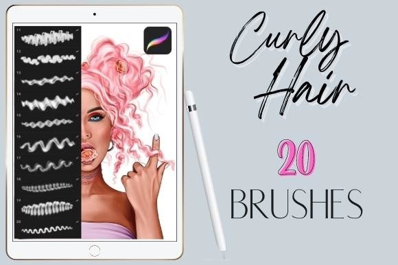 Mastering Realistic Textures with the Procreate Curly Wavy Hair Brushes Set