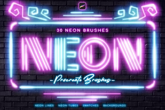 Neon Procreate Brushes: Creating Realistic Glow Effects on iPad
