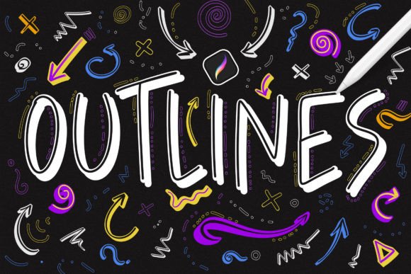 Streamlining Digital Lettering with Outline Procreate Brushes